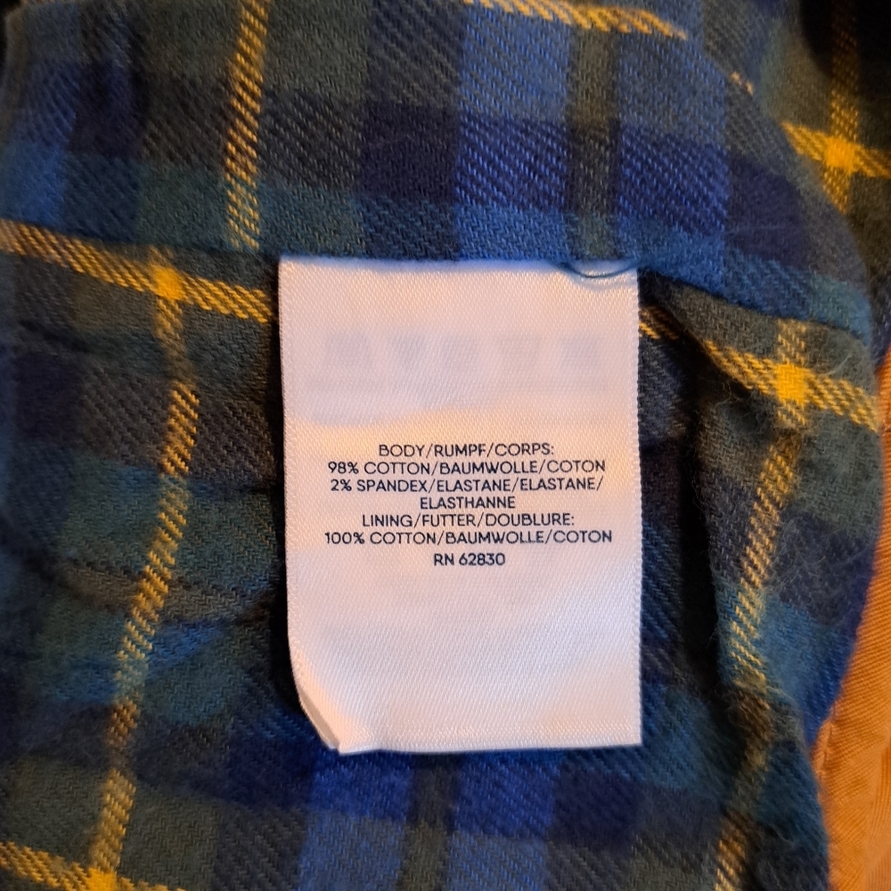 Lands' End men's size XXL or 50-52 Golden Pecan color, flannel lined, New - Picture 6 of 7